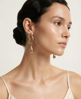 Golden Wave Teardrop Earrings