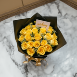 Golden Yellow Roses Luxury Bouquet
