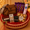 Luxury Red Fashion Gift Hamper with Sling Bag, Ferrero Rocher & Beauty Essentials
