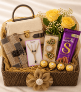 Premium Luxury Handbag, Wallet & Jewellery Gift Hamper for Her