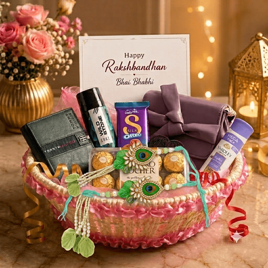 Elegant Raksha Bandhan Bhai & Bhabhi Premium Gift Hamper