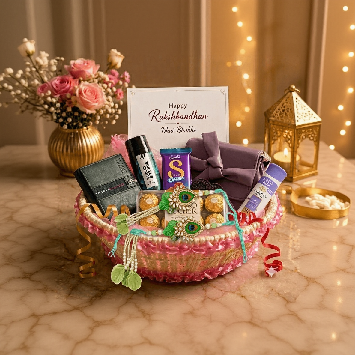 Elegant Raksha Bandhan Bhai & Bhabhi Premium Gift Hamper