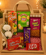 Friendship Day Jute Bag Snack & Chocolate Gift Hamper