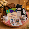 Premium Raksha Bandhan Bhai Bhabhi Luxury Gift Hamper with Wallet, Sling Bag & Personalized Mugs