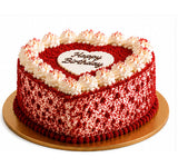 Classic Heart Red Velvet Birthday Cake