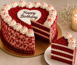 Classic Heart Red Velvet Birthday Cake