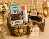 Premium Rakhi Gift Hamper with Wallet, Belt, Denver Perfume & Ferrero Rocher