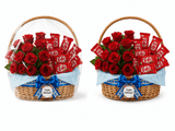 KitKat & Crimson Roses Celebration Basket