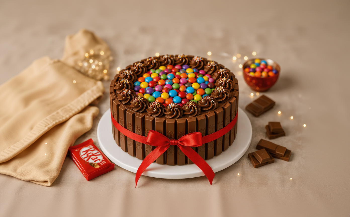KitKat Gems Chocolate Truffle Cake