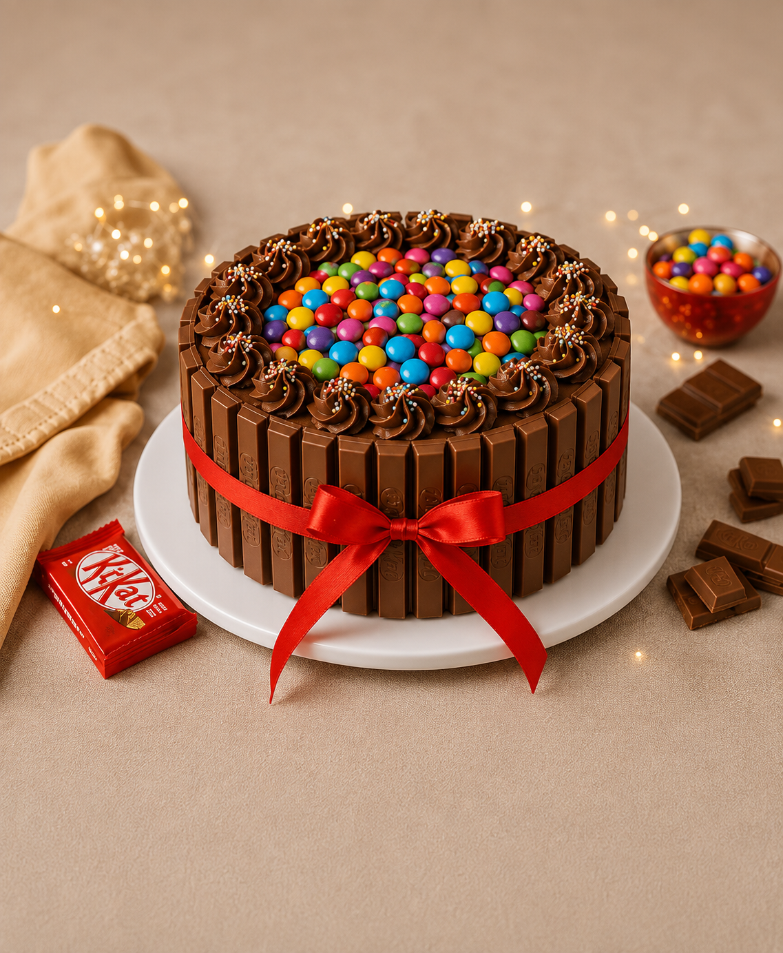 KitKat Gems Chocolate Truffle Cake