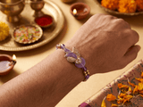 Lavender Butterfly Designer Rakhi