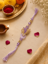 Lavender Butterfly Designer Rakhi