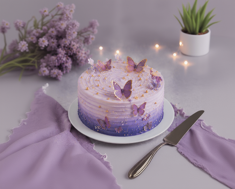 Lavender Butterfly Dream Cake