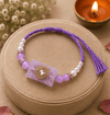 Lavender Crystal Elegance Rakhi