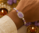 Lavender Pearl Butterfly Designer Rakhi