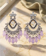 Lavender Royale Chandbali Earrings