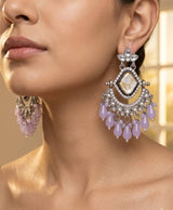 Lavender Royale Chandbali Earrings