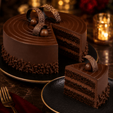 Luxury Mixed Flowers & Chocolate Truffle Cake Combo