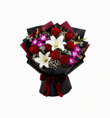 Luxury Mixed Flowers & Chocolate Truffle Cake Combo
