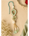 Mint Green Pearl Designer Lumba Rakhi