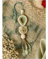 Mint Green Pearl Designer Lumba Rakhi