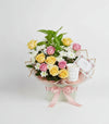 Pastel Bliss Floral Candle Gift Basket