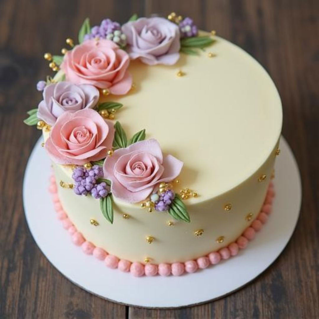 Pastel Blossom Elegance Cake
