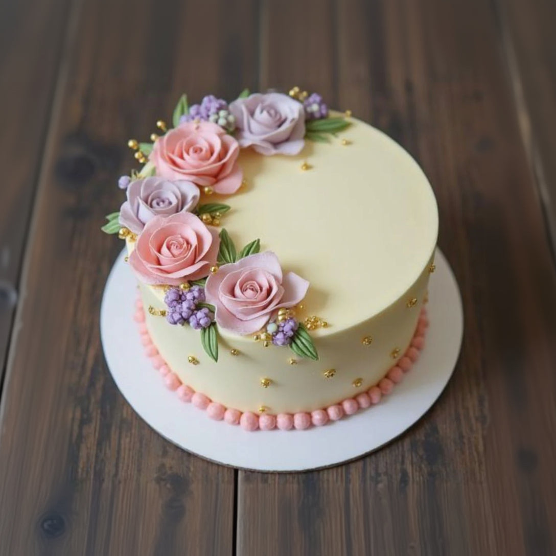 Pastel Blossom Elegance Cake