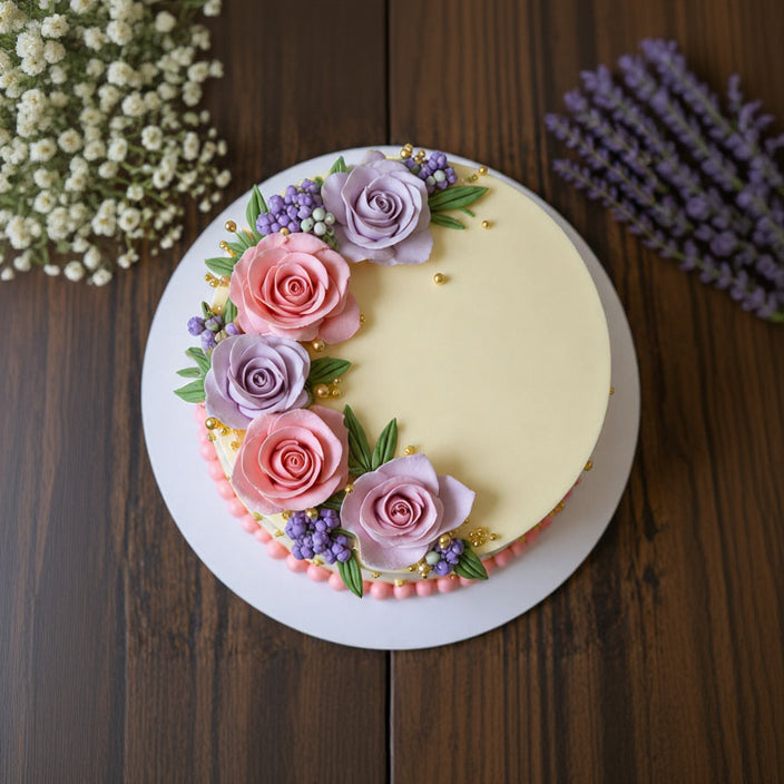 Pastel Blossom Elegance Cake