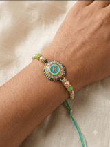 Pastel Evil Eye Beaded Designer Rakhi