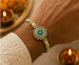 Pastel Evil Eye Beaded Designer Rakhi