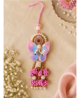 Pastel Sequin Butterfly Designer Lumba Rakhi