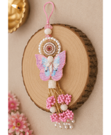 Pastel Sequin Butterfly Designer Lumba Rakhi