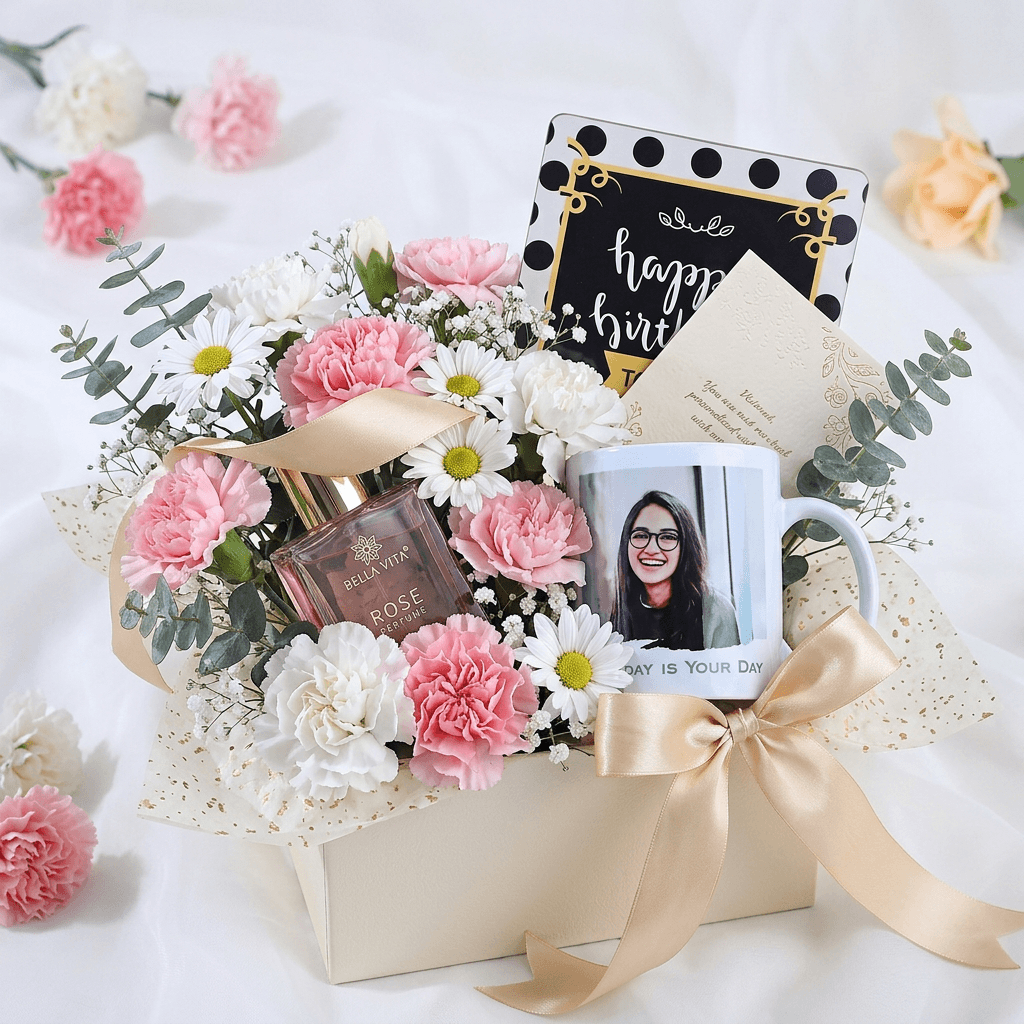 Personalized Pink Roses Memory Gift Hamper
