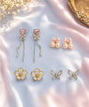Petal Charm Four-Pair Earring Set