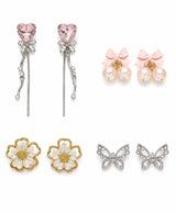 Petal Charm Four-Pair Earring Set