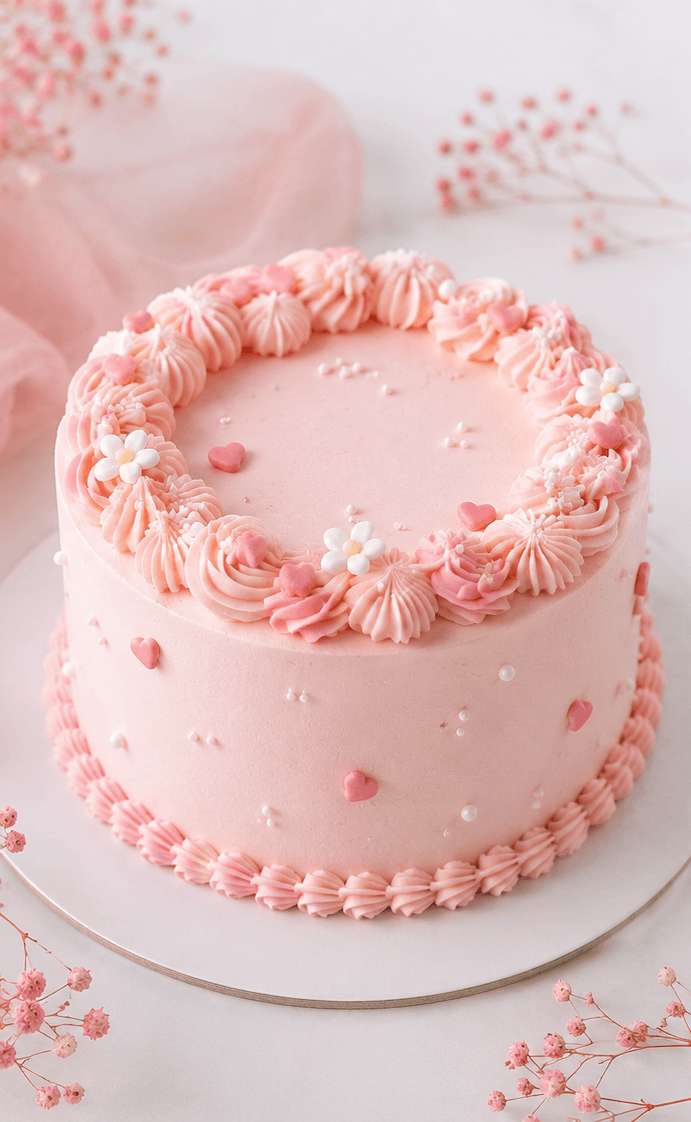 Pink Blossom Love Cake