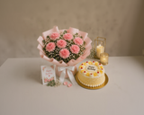 Pink Carnation & Pineapple Birthday Celebration Combo