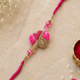Pink Kanha Floral Designer Rakhi
