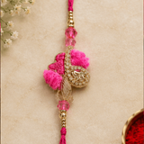 Pink Kanha Floral Designer Rakhi