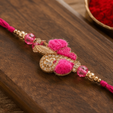 Pink Kanha Floral Designer Rakhi