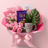 Pink Roses Birthday Surprise Gift Box