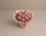 Pink Roses & Red Velvet Heart Anniversary Celebration Combo