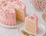 Pink Vintage Buttercream Cake