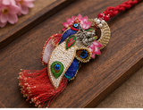 Premium Lotus Peacock Designer Rakhi Combo