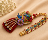 Premium Peacock Designer Rakhi Combo Set