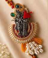 Premium Radha Krishna Designer Rakhi Combo Set