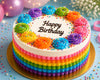 Rainbow Celebration Birthday Cake