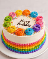 Rainbow Celebration Birthday Cake