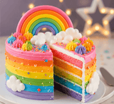 Rainbow Delight Happy Birthday Cream Cake